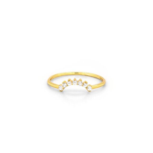 NWT Caitlyn Ring // 14kt Gold Vermeil + CZ (Size 7) - Picture 1 of 1